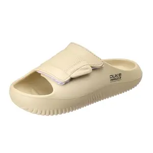 Duke Mens MaxFlex Sliders | Adjustable Velcro Strap, Lightweight & Durable for Men | Waterproof EVA Slip-On Slides | Comfortable Home & Outdoor Slippers