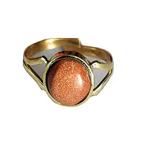 Sun Sitara Gemstone Weight 7.25 Ratti Gold Coated Adjustable Ring For Men And Women