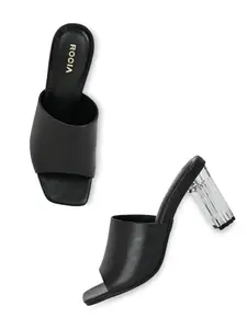 ROCIA By Regal Black Women High Acrylic Heels