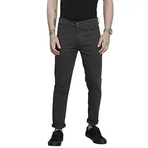 The Indian Garage Co Men Slim Fit Solid Mid-Rise Stretchable Chinos