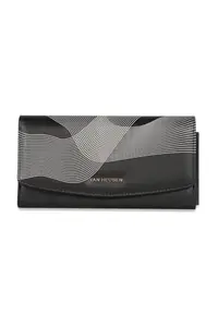 Van Heusen Women Polyurethane Black Print Casual Wallets