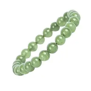 GEMSMANTRA Natural Gemstone 8 mm Bracelet for Men & Women | Stretchable Crystal Beads | Spiritual Meditation Bracelet | Regular & Mahashivratri Energized Variants
