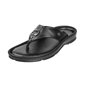 Walkway Men Synthetic Black Slippers, (16-28)