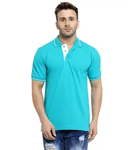 Scott International Polo T-Shirts for Men - Collar Neck, Half Sleeves, Cotton, Regular fit Stylish Branded Solid Plain Tshirt for Men- Ultra Soft, Comfortable, Lightweight Polo T-Shirt for Men