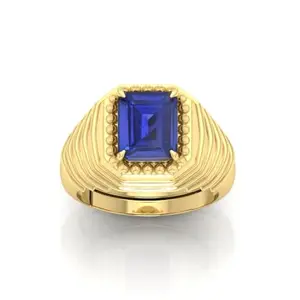 MBVGEMS Certified Unheated Untreatet 10.25 Ratti panchdhatu ring gold Plated Ring Astrological Adjustable Ring Size 16-22 for Men and Women
