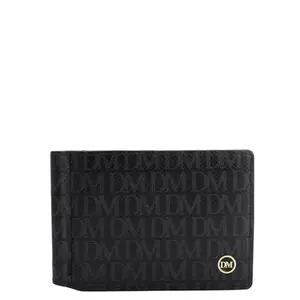 Da Milano Genuine Leather Black Unisex Money Clip with Multicard Slot (ML-1130E)
