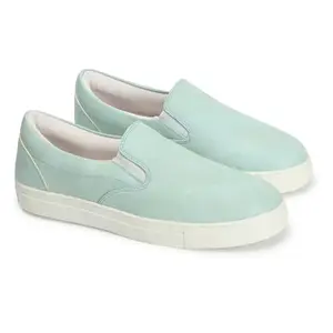 Carlton London Women Navy Blue Comfortable Slip On Snakeer with Heels, for for Casual, Walking & Daily Use (41)