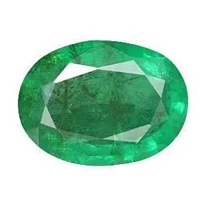 STONEFLEX 6.00 Carat Natural AAA++ Quality Green Loose Gemstone Natural Certified Zambian Emerald/Panna Stone for Men and Women (Lab Approved)