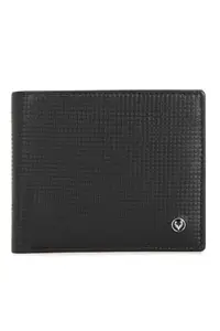 Allen Solly Men Black Textured Leather Wallet
