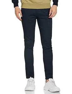 The Indian Garage Co Men Slim Fit Striped Mid-Rise Chinos