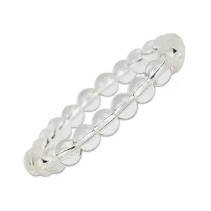 NamostuVastu Crystal Rock Bracelet for Men and Women, Lab Certified 8 mm Beads, Unisex Healing Stone Bracelet for Clarity and Balance