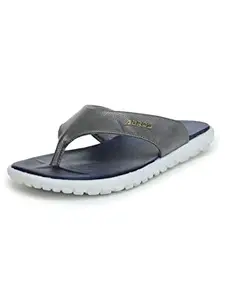 ABROS Men's AWFG3037 Wookee Slipper -Grey/Navy -9UK