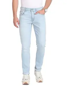 Arvind AD Blue Skinny Fit Jeans