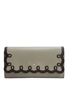 Da Milano Flap Leather Wallet for Women - Chalk
