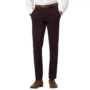 Van Heusen Men Mid Rise Move Labs Knitted Premium Trousers | 360 Degree Stretch| Auto-Flex Waist Band |Wrinkle Free