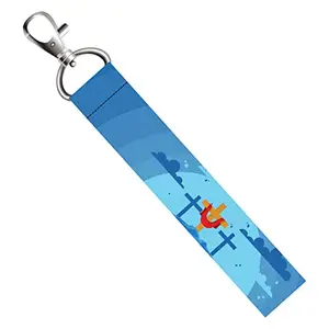 ISEE 360® Christian Cross Lanyard Bag Tag with Swivel Lobster for Gift Luggage Bags Backpack Laptop Bags L X H 5 X 0.8 INCH