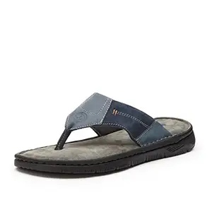 Woodland Men's Navy Leather Slipper-11 UK (45 EU) (OGP 3980121)