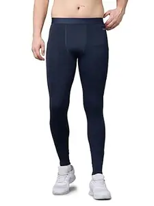 TECHNOSPORT Men's Solid Slim Fit Techno Dry Trackpants Drawstring 2-Pocket Polyester Joggers for Gym Running Workout UPF50+ Anti Odour
