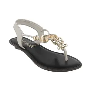 Catwalk Women Stylised Platforms T-Straps 10447 (Grey-7)