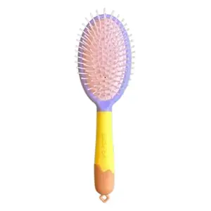 Cute Paddle Hair Brush with Strong & Flexible Nylon Bristles having Anti-static Ball Tips, For Grooming, Straightening, Smoothing, Detangling Hair, Ideal for Men & Women