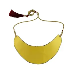 MAYA FASHION Multi Colour Kundun Stud Velvet Necklace Elegant Necklace for Girls & Women | Wedding | Festival All Occasions (Sku-nec6132)