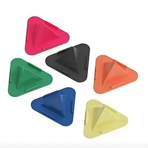 KLIVE Triangle Shaped PortMBle Three-Sided Triangle Desktop Stand Mobile Paradise Universal Phone Pyramid Shape Holder Desktop Stand (Multi Color) (Pack of 5)