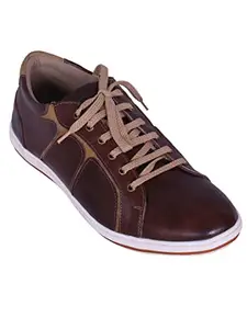 Buckaroo Miller FullGrain Natural Leather Brown Casual Shoes for Mens: Size UK 11