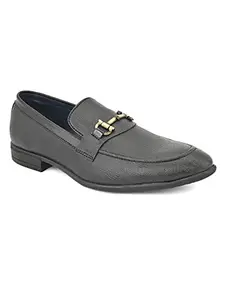 San Frissco Men's Black Faux Leather Buckle Formal Shoe's