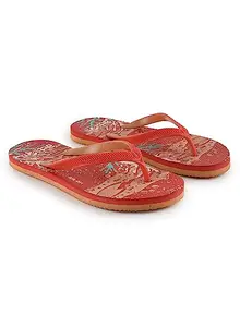 Action Women's Flip Flops Slippers(RD-COF)(Size-5)