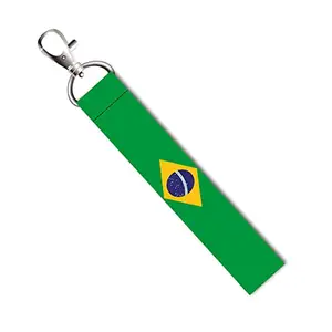 ISEE 360® Brazil Lanyard Bag Tag with Swivel Lobster for Gift Luggage Bags Backpack Laptop Bags Students Travelers L X H 5 X 0.8 INCH