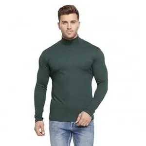 CHKOKKO Men's Winter Wear Cotton High Neck Full Sleeves Regular Fit T-Shirt