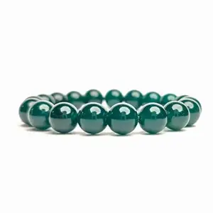 Astro Cart Green Jade Bracelet Original Round 22 Beads ग्रीन जेड स्टोन ब्रेसलेट For Men (Green Jade Bracelet)