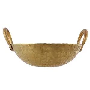 RewariCraft Pure Brass Heavy kadai with Handle for Cooking (1500 ml) price in India.