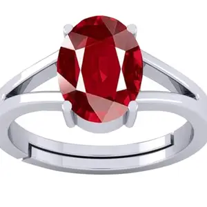 BARMUNDA gems 9.00 Ratti Natural Certified Ruby Manik Gemstone Panchdhatu Ring for Men & Women