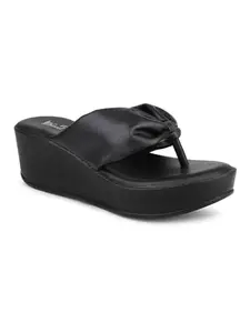 Inc.5 Women Black Solid Wedge Sandals
