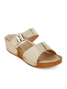 iconics Women Fashion Sandal,Gold,UK-4
