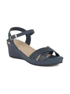 Bata Comfit womens BETTINA LASER Blue Heeled Sandal - 6 UK (6619078)