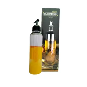 Oil dispenser, 1000 ml, easy flow plastic oil and vinegar container dispenser/pourer bottle for kitchen - Transparent colour