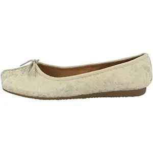 Clarks Women's Off White Leather Pumps-3 UK (35.5 EU) (26147555)