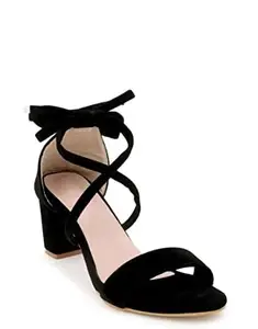 Fashion Ride Women Lace Block heel Sandal (numeric_6)