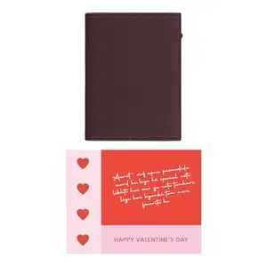 The Wallet Store Urban Pop RFID Protected Wallet Cardholder | Best Valentine's Day Gift for Men | Perfect for Husband, Boyfriend, Friend| with Free Personalized Valentine's Day Greeting Card (Brown)