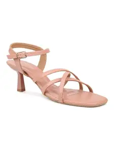 Inc.5 Women Peach Ankle Loop Stiletto Heels