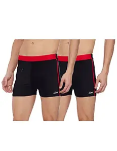 I-Swim Mens Costume Is-010 Size 2Xl Black/Red With Is-010 Size 2Xl Black/Red Pack Of 2 And Earplug Is-406