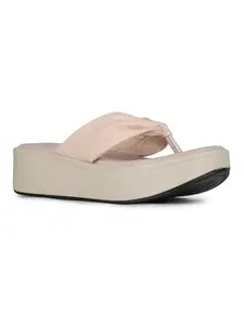Inc.5 Womens Peach Solid Round Toe Casual Sandal