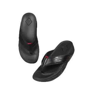 Metro Men's Black Synthetic Comfortable Chappal UK/7 EU/41 (16-874)