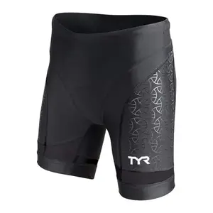 TYR Nylon 6" Competitor Tri Womens Tri Shorts, L (Black)