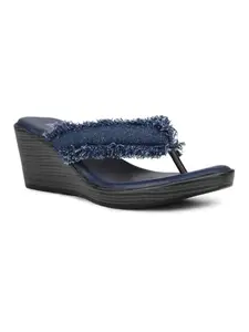 Inc.5 Womens Navy Casual Thong Wedges Sandals