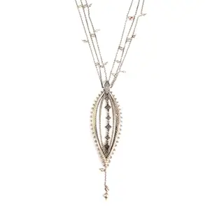 Shaya by CaratLane Oxidised Antique Jijis Mela Tour Necklace in 925 Silver
