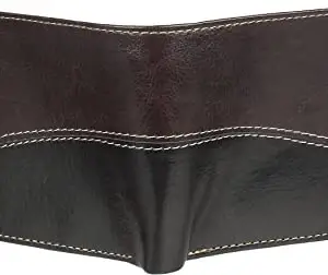 WILD EDGE Men's Wallet in Solid Design with Flap Closure Artificial Leather | Stylish Glossy Men's Two-Fold/Bi-Fold Wallet (Black)