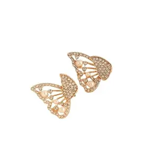 OFA Golden Butterfly with Diamonds Earring